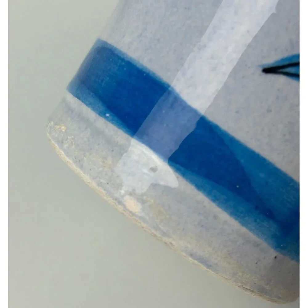 Tonala Made in Mexico Blue Bird Pottery Vase Home Decor Hand Painted 6.25" - Picture 14 of 14